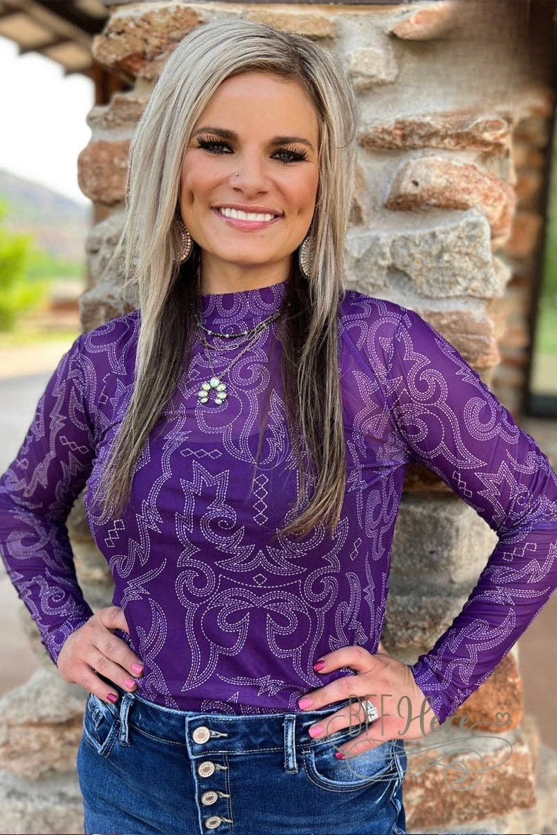 mesh top purple