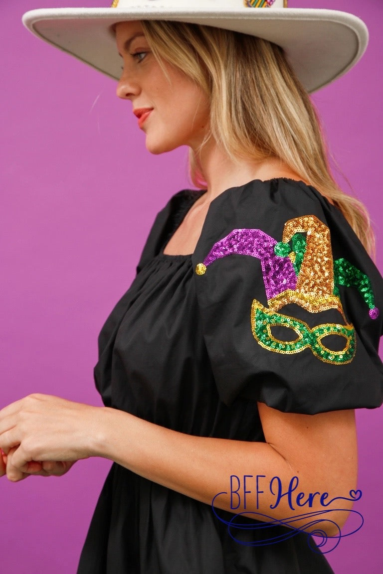 Jubilant Jester: Mardi Gras Dress Jubilant Jester: Mardi Gras Dress