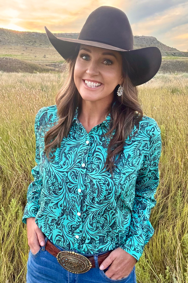 Tooled In Turquoise Button Up by Sterling Kreek - BFF Here