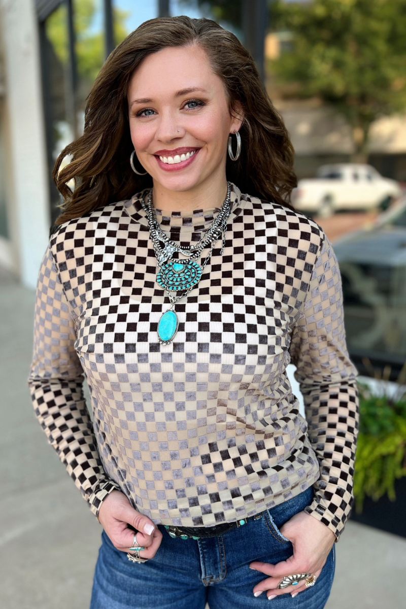 Sweet Dreams Velvet Mesh Top by Sterling Kreek - BFF Here