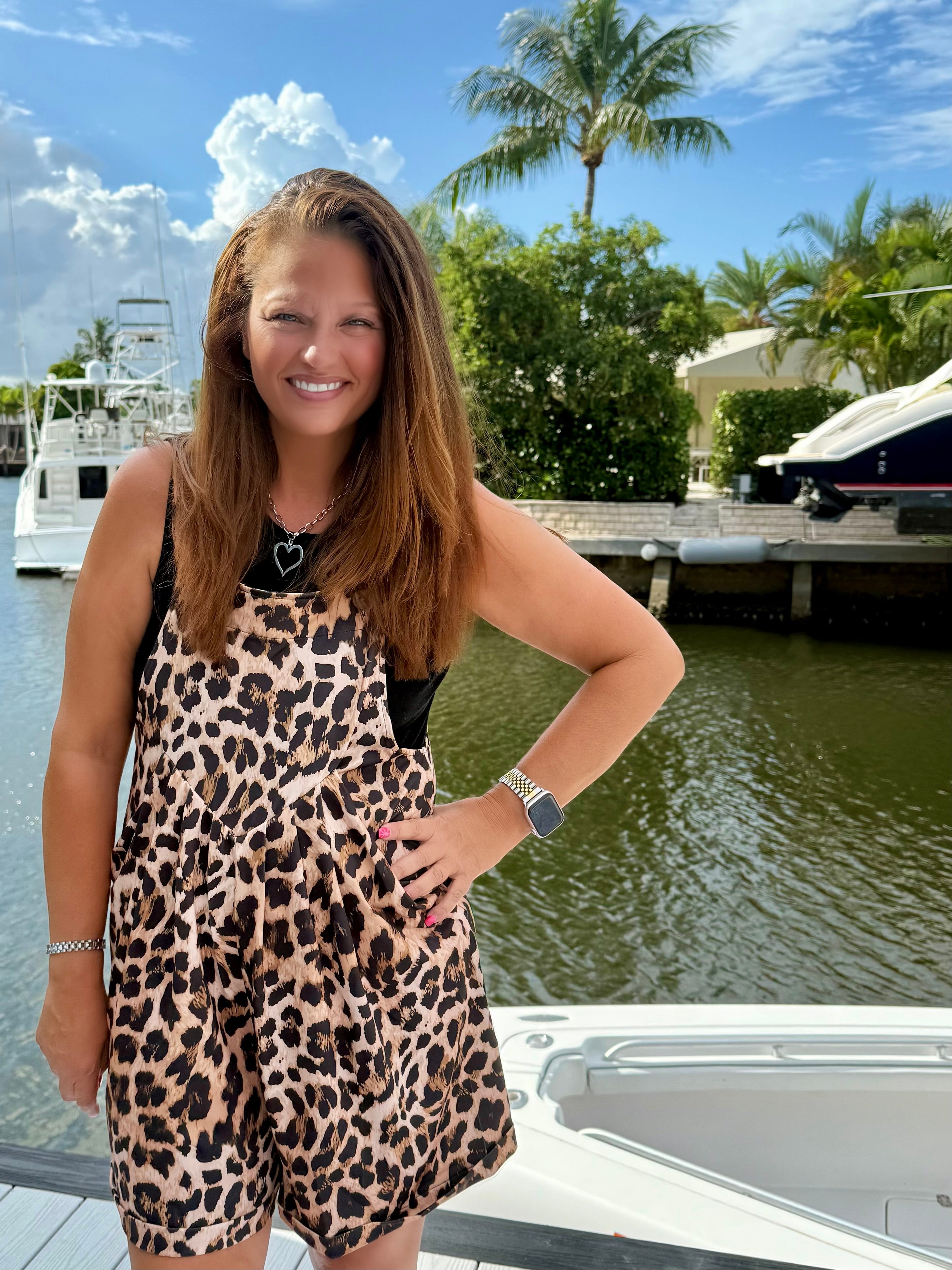 Everyday Overall Shorts - Leopard by Jess Lea - BFF Here