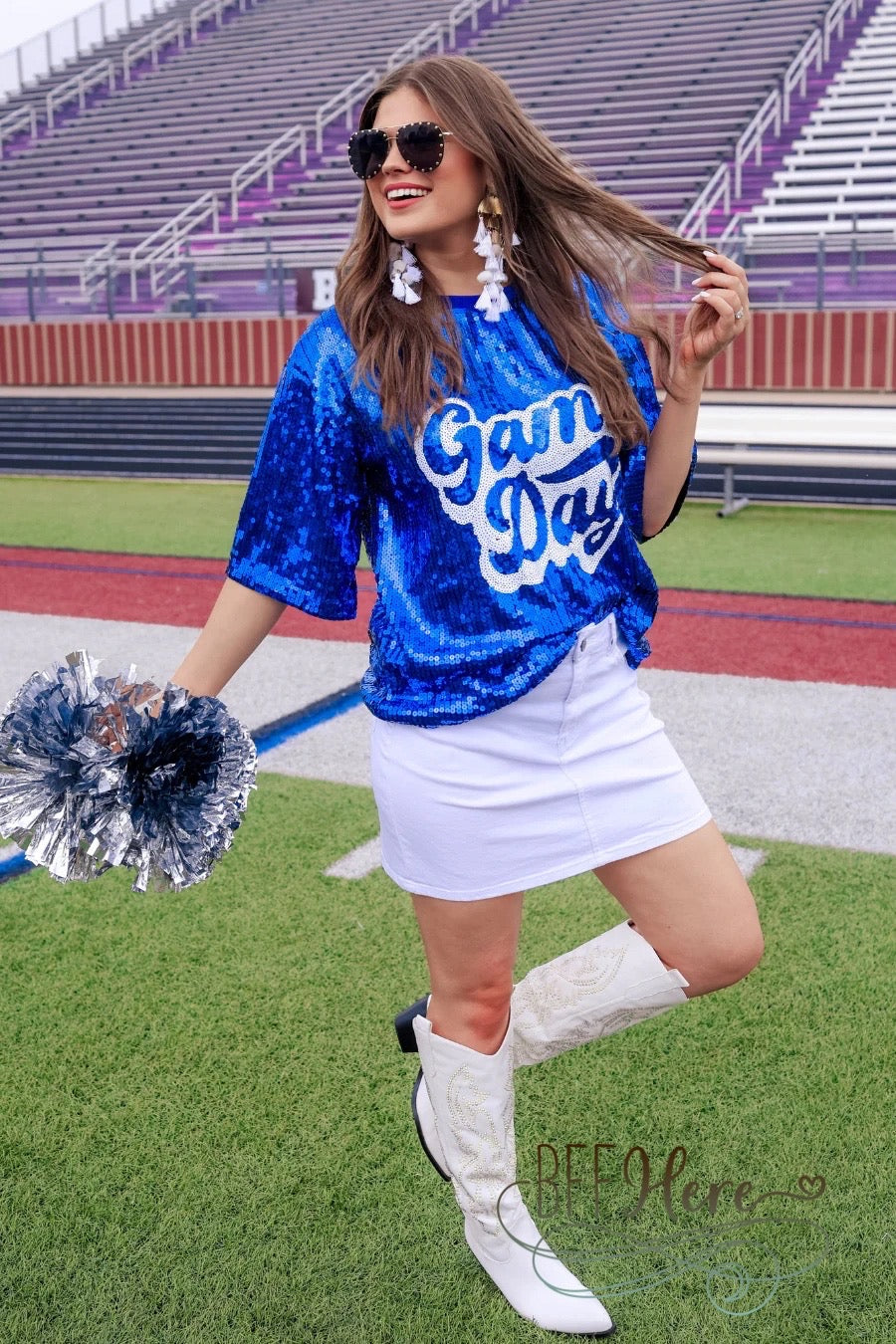 Sequin Game Day Top by Jess Lea / Choice of Color - BFF Here