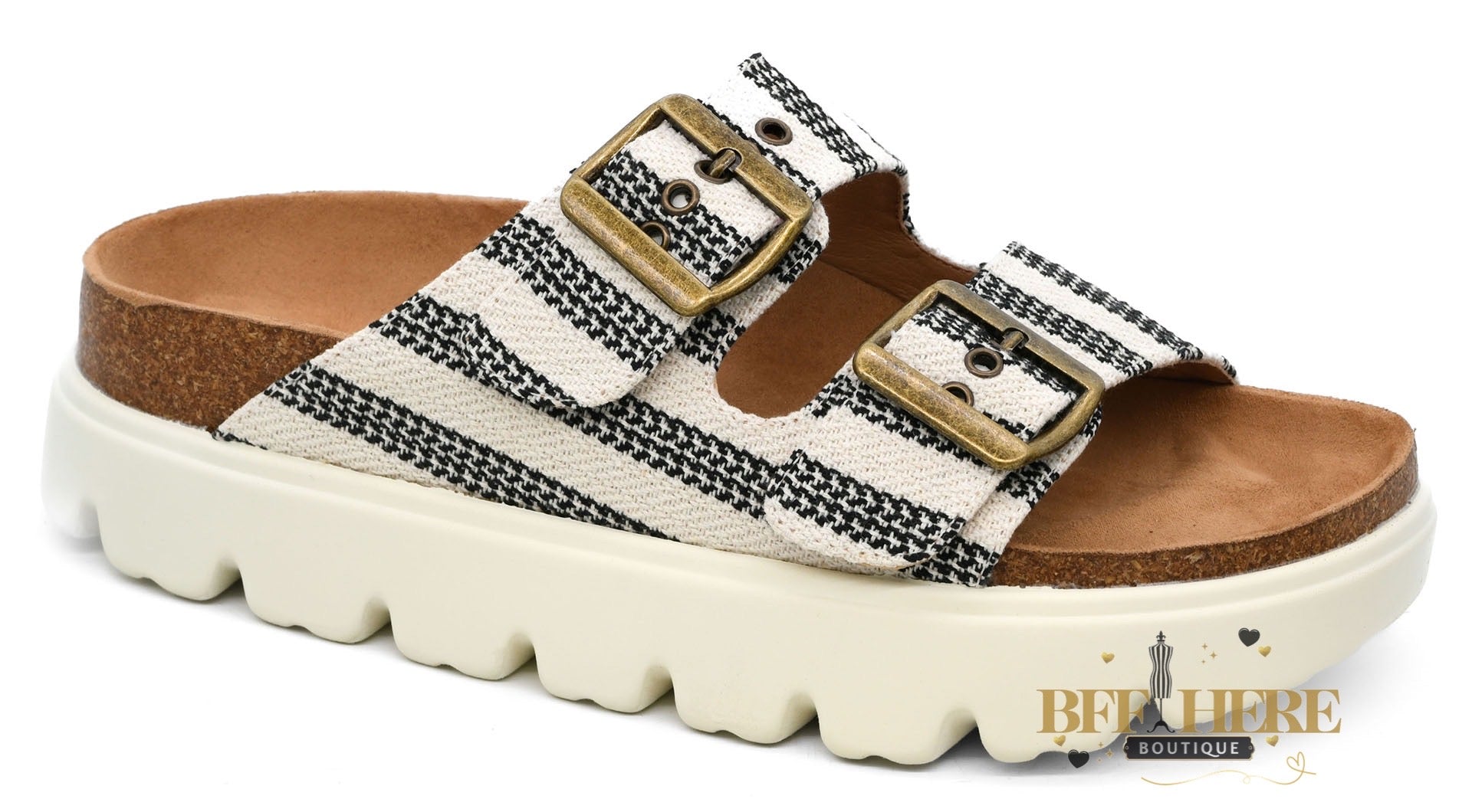 Rumor Has It - Black Natural Stripe by Corkys - BFF Here