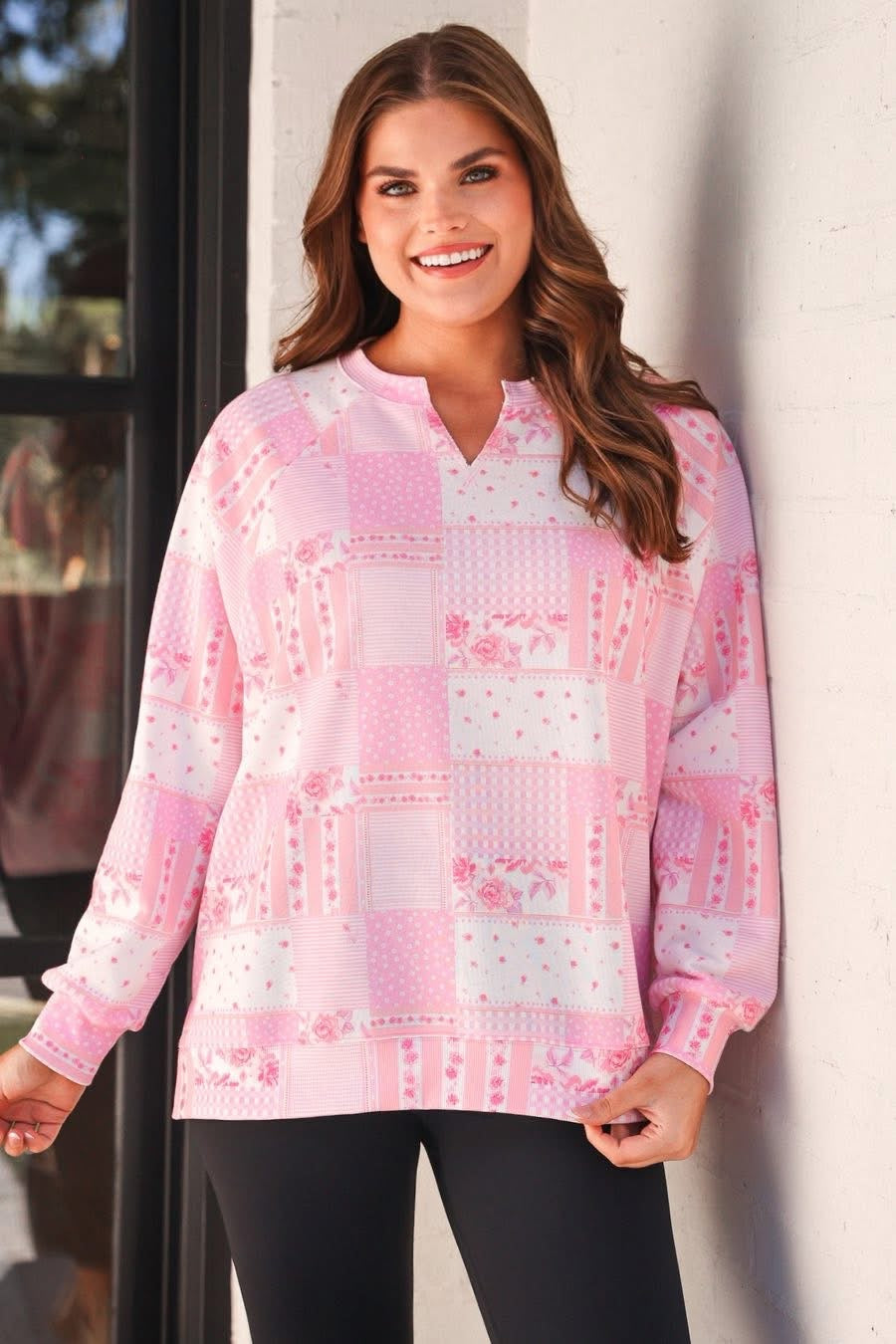 PREORDER: Riley French Terry Pullover / Pink Patchwork by Jess Lea (ETA Mid December) - BFF Here