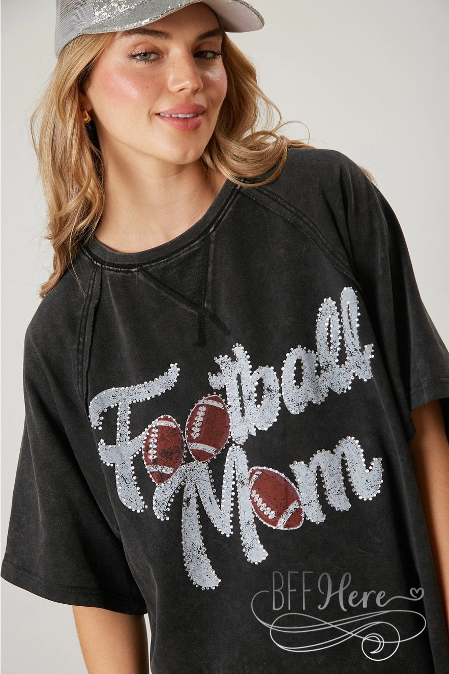 Game Day Glam: Sparkling 'Football Mom' Tee - BFF Here