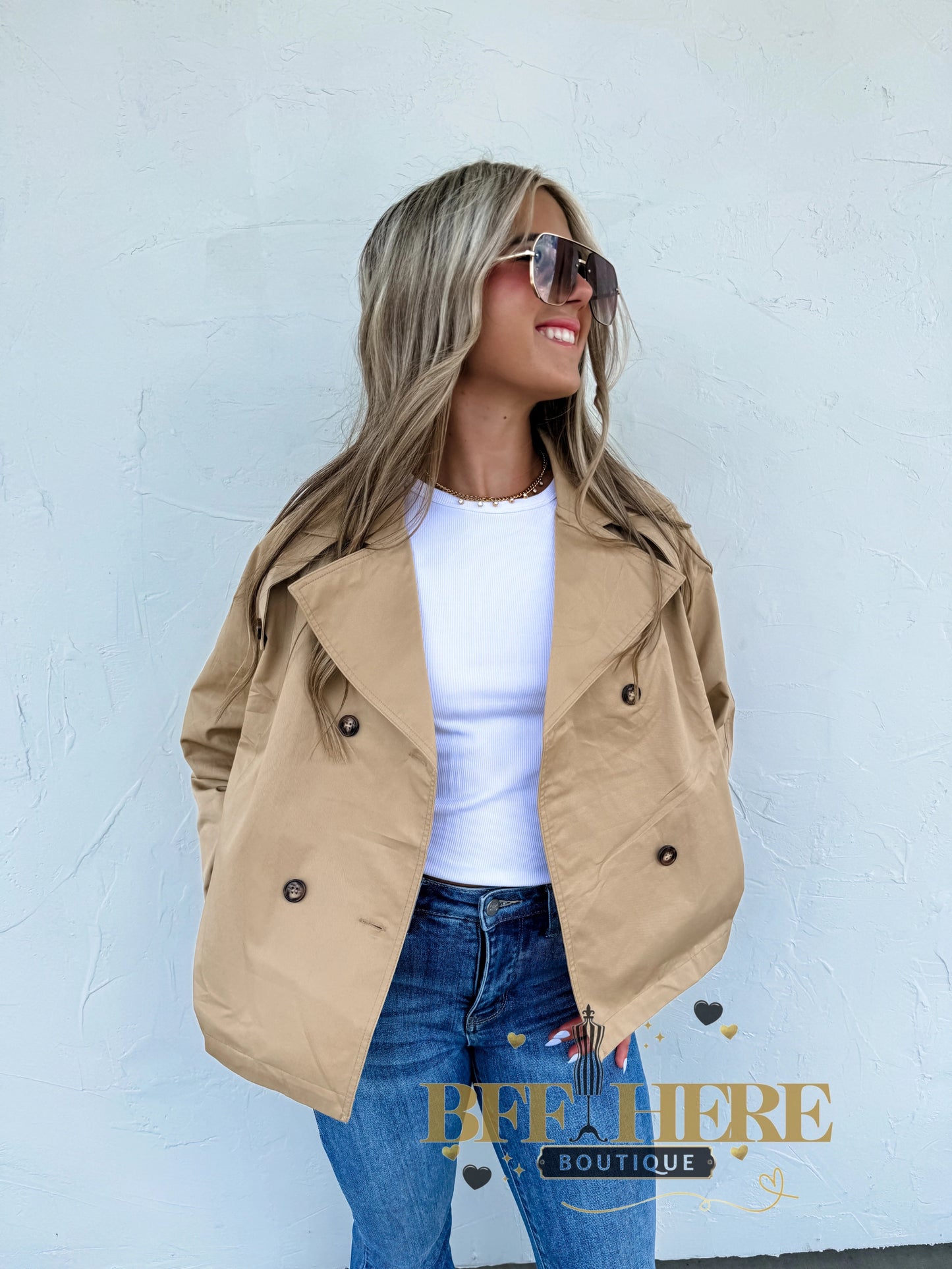 PREORDER: Rossi Crop Trench Coat by Blakeley (ETA: End of December)