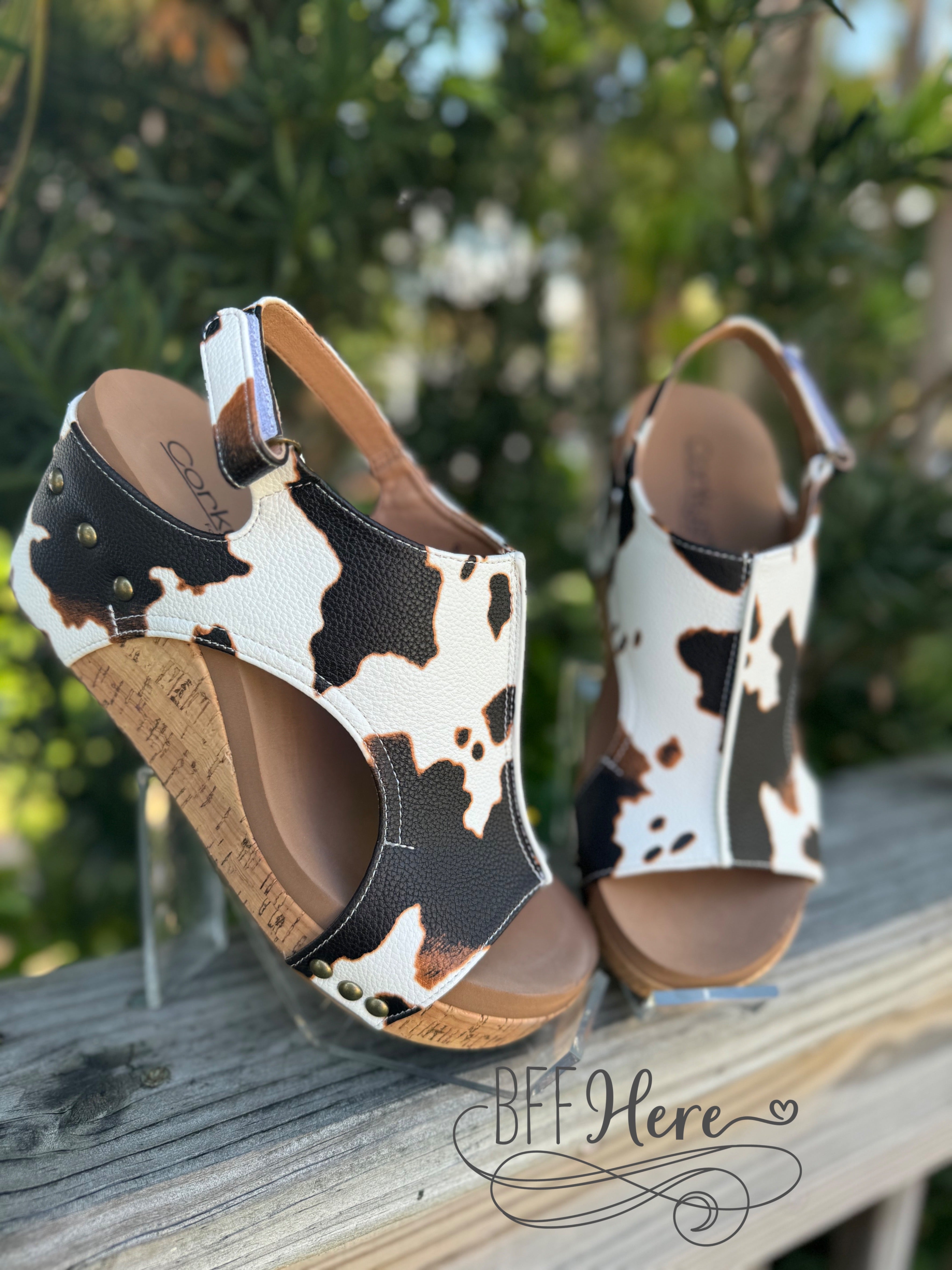 Carley - Cow Smooth by Corkys - BFF Here