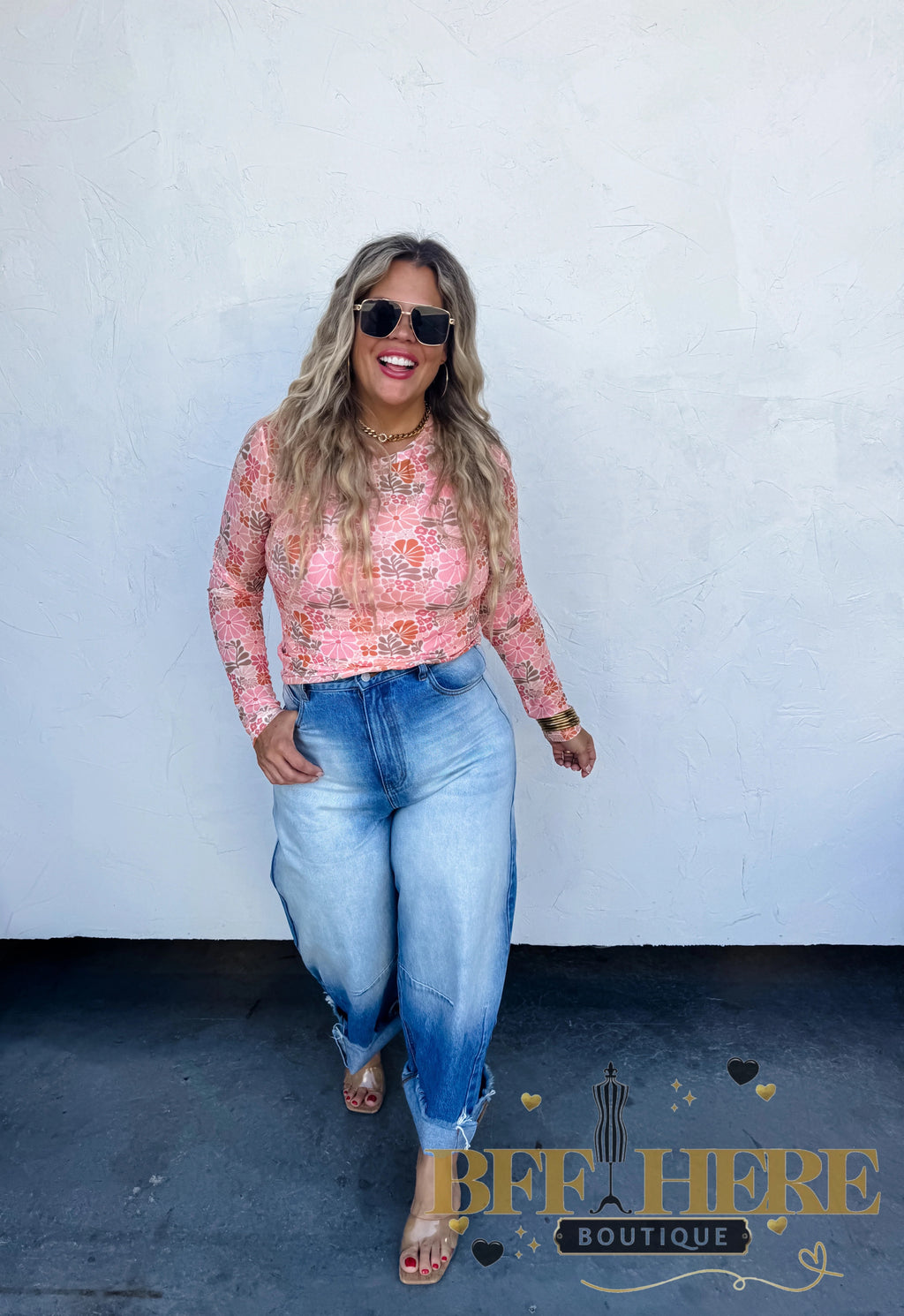 Vintage Floral Mesh Top by Blakeley - BFF Here