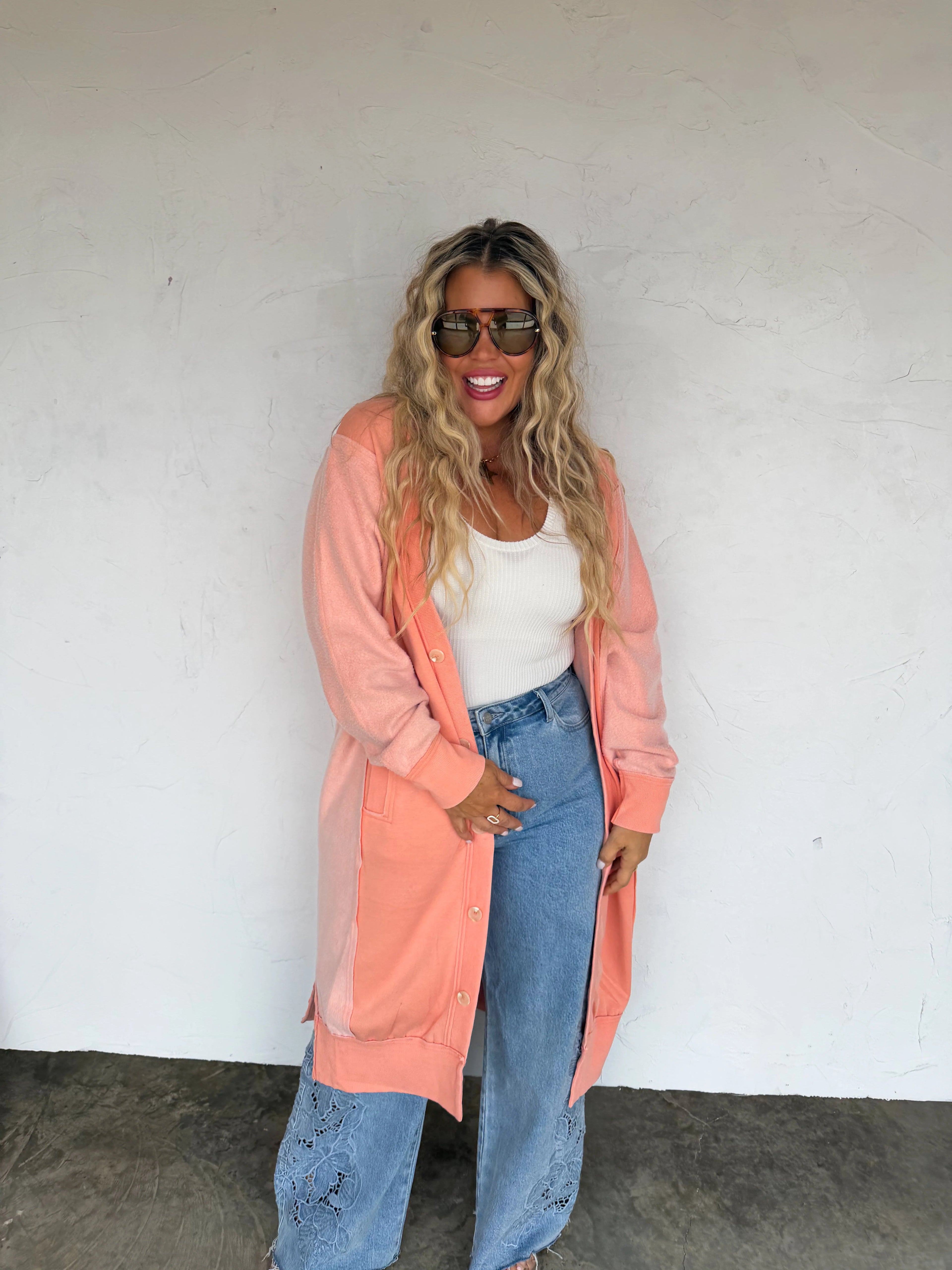 PREORDER: Desi Sweatshirt Cardigan by Blakeley (ETA Late February/ Early March) - BFF Here