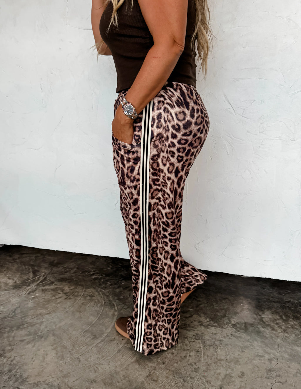 PREORDER: Haddie Silky Cheetah Wide Leg Pants by Blakeley (Beginning of October) - BFF Here