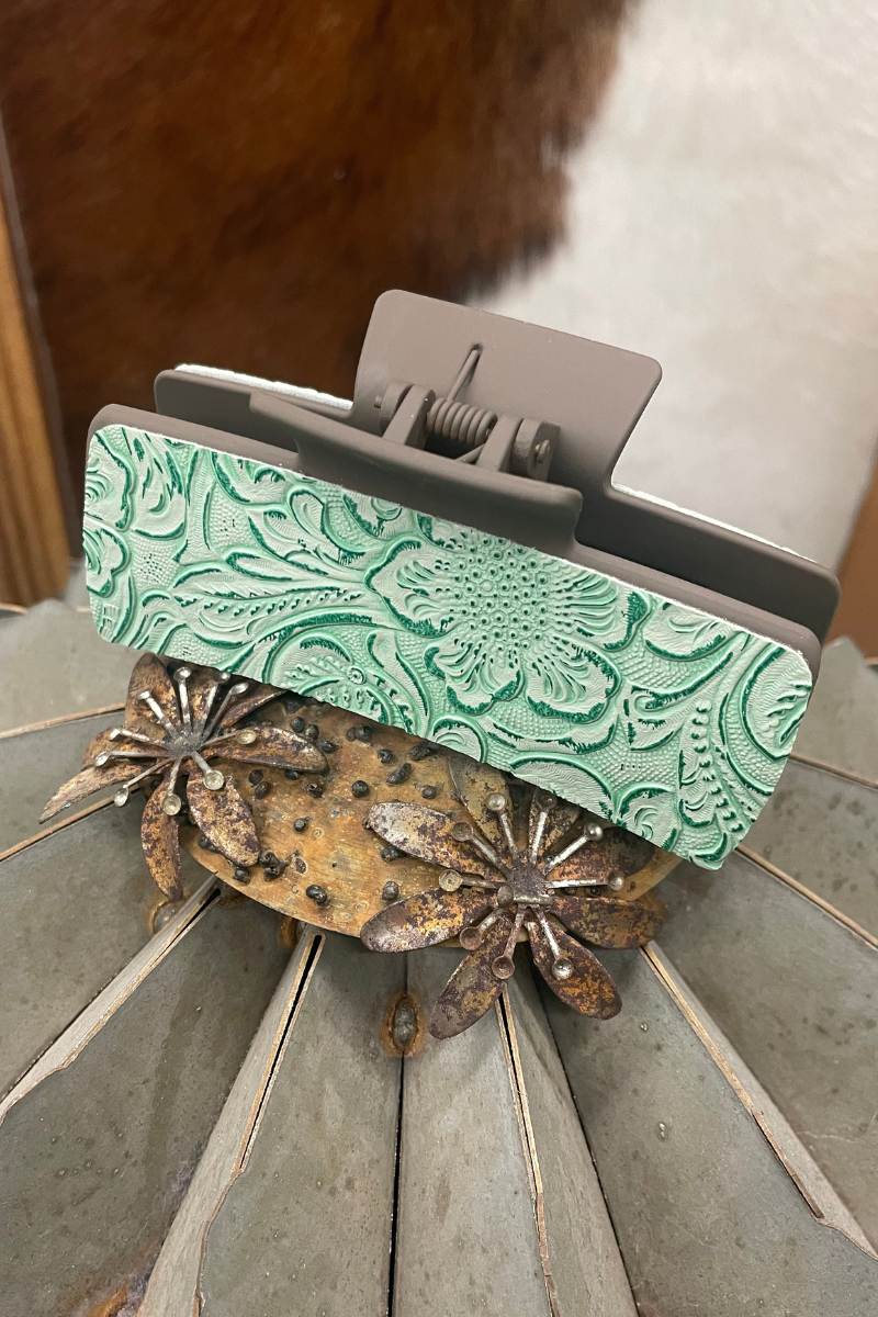 Cowgirl Tooled Hair Clip by Sterling Kreek - BFF Here