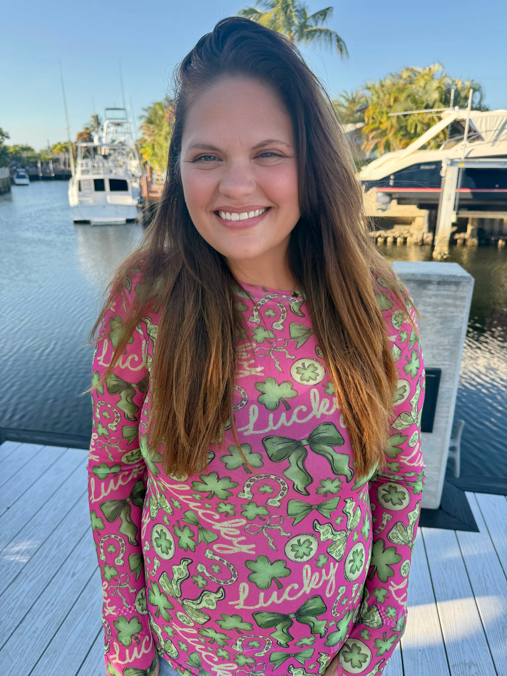 Lucky Girl Mesh Top by Blakeley - BFF Here