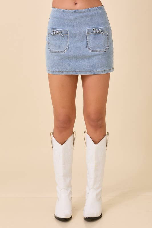 Denim Charm Skort - BFF Here