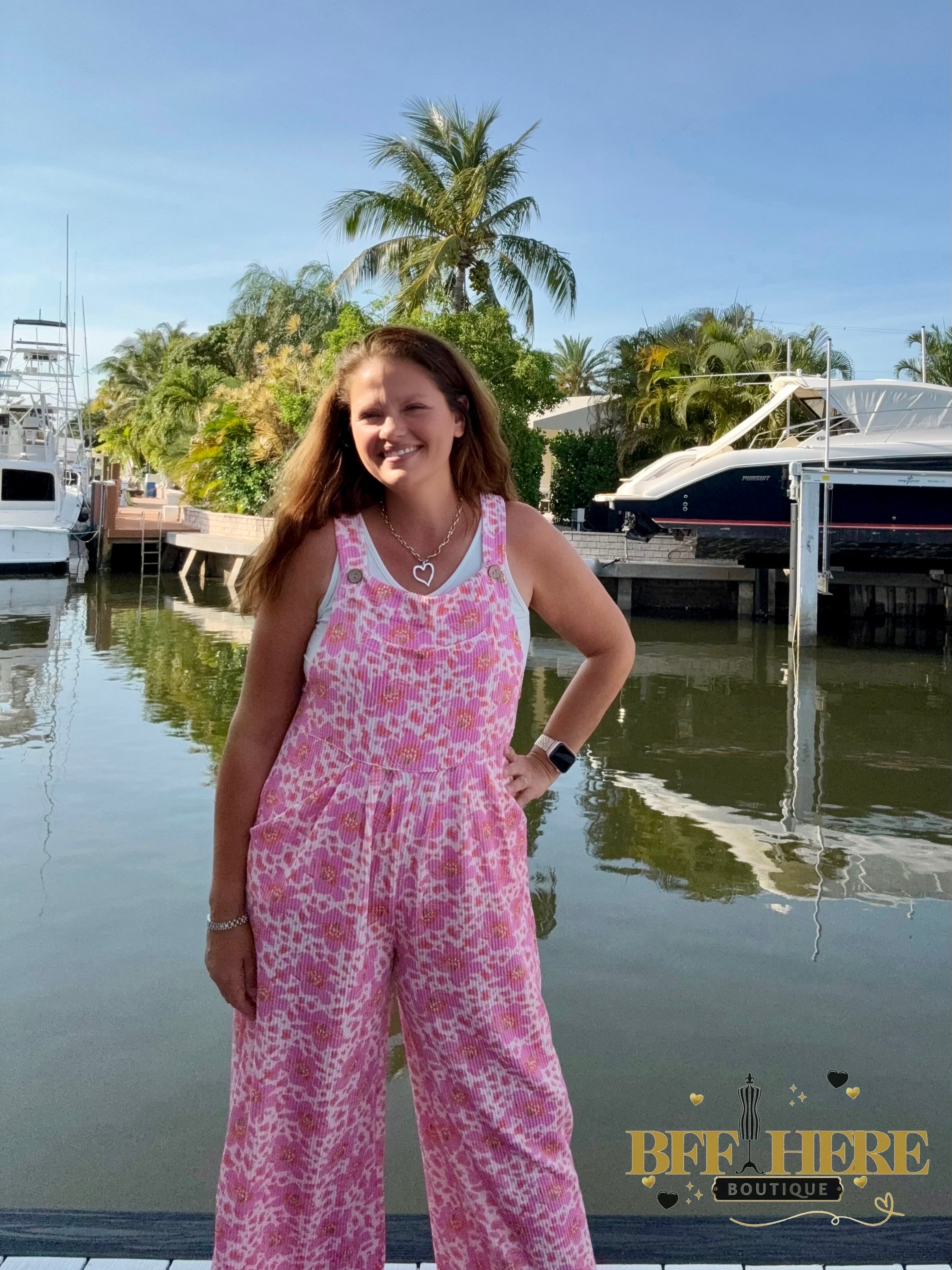 Cassidy Floral Boho Overalls by Blakeley - BFF Here