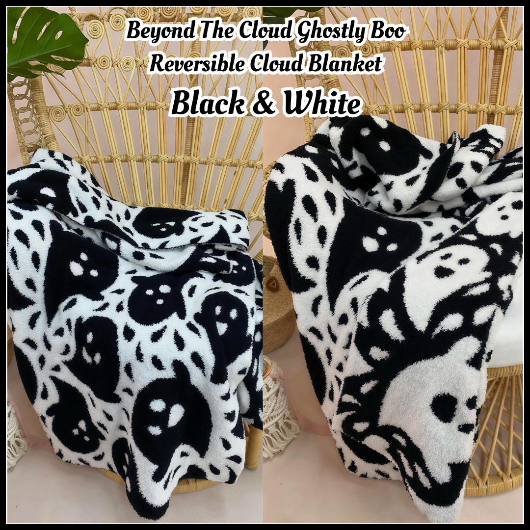 PREORDER: Beyond The Cloud Ghostly Boo Reversible Cloud Blanket by JadyK (Ships Beginning of October) - BFF Here