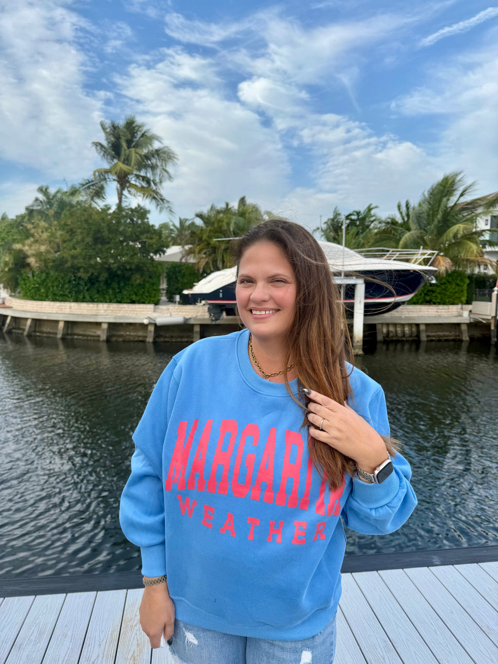 Blue Margarita Weather Sweatshirt by Panache - BFF Here