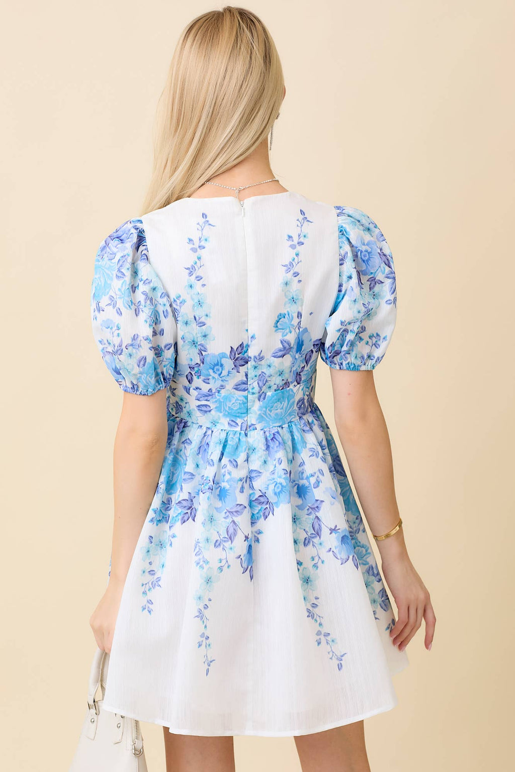 Blue Blossom Floral Charm Dress - BFF Here