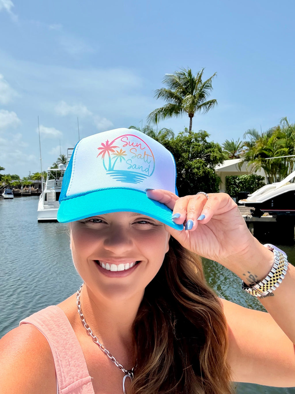 Sun Salt Sand Trucker Cap - BFF Here