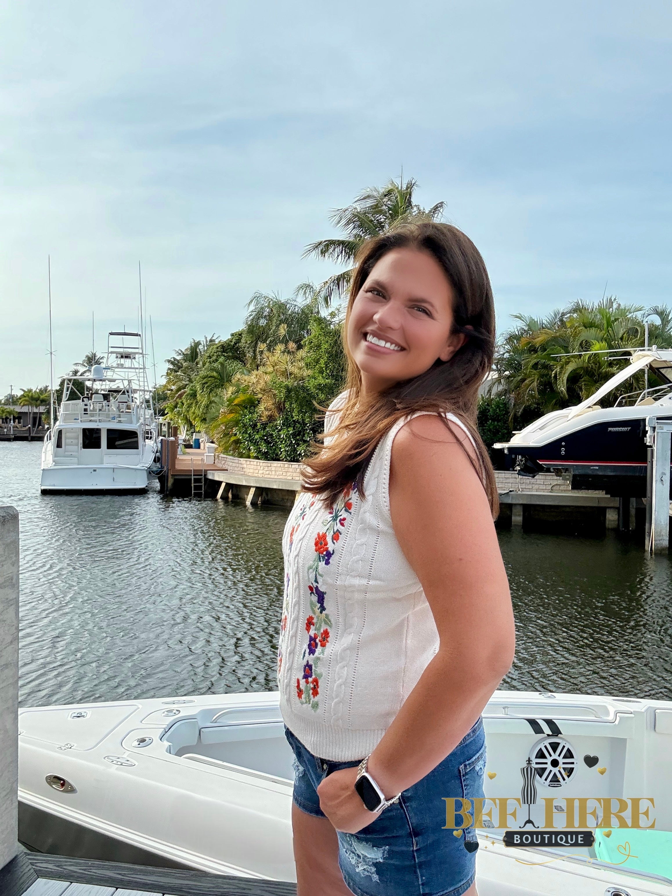 Wildflower Knit Sweater Tank - BFF Here