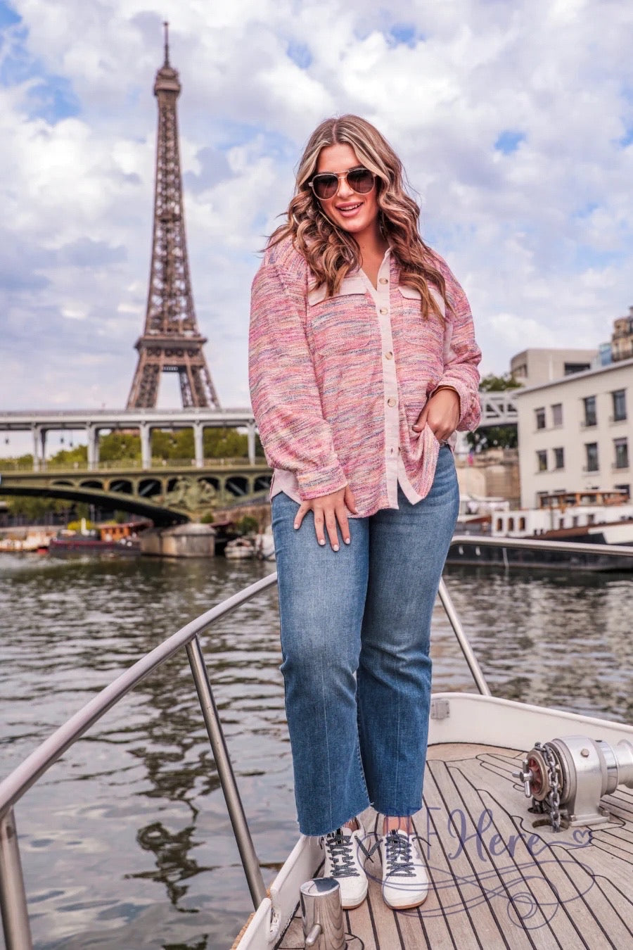 Little Bit Of Color Button Up Top - BFF Here