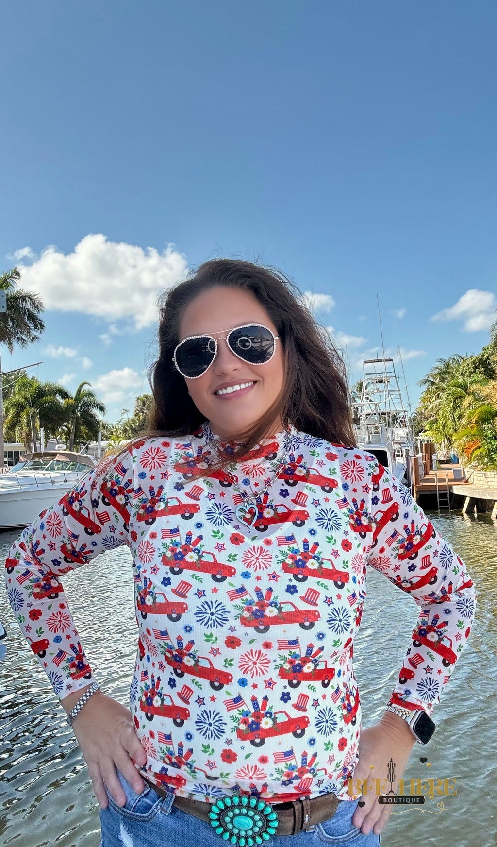 Freedom and Fireworks Mesh Top by Sterling Kreek - BFF Here