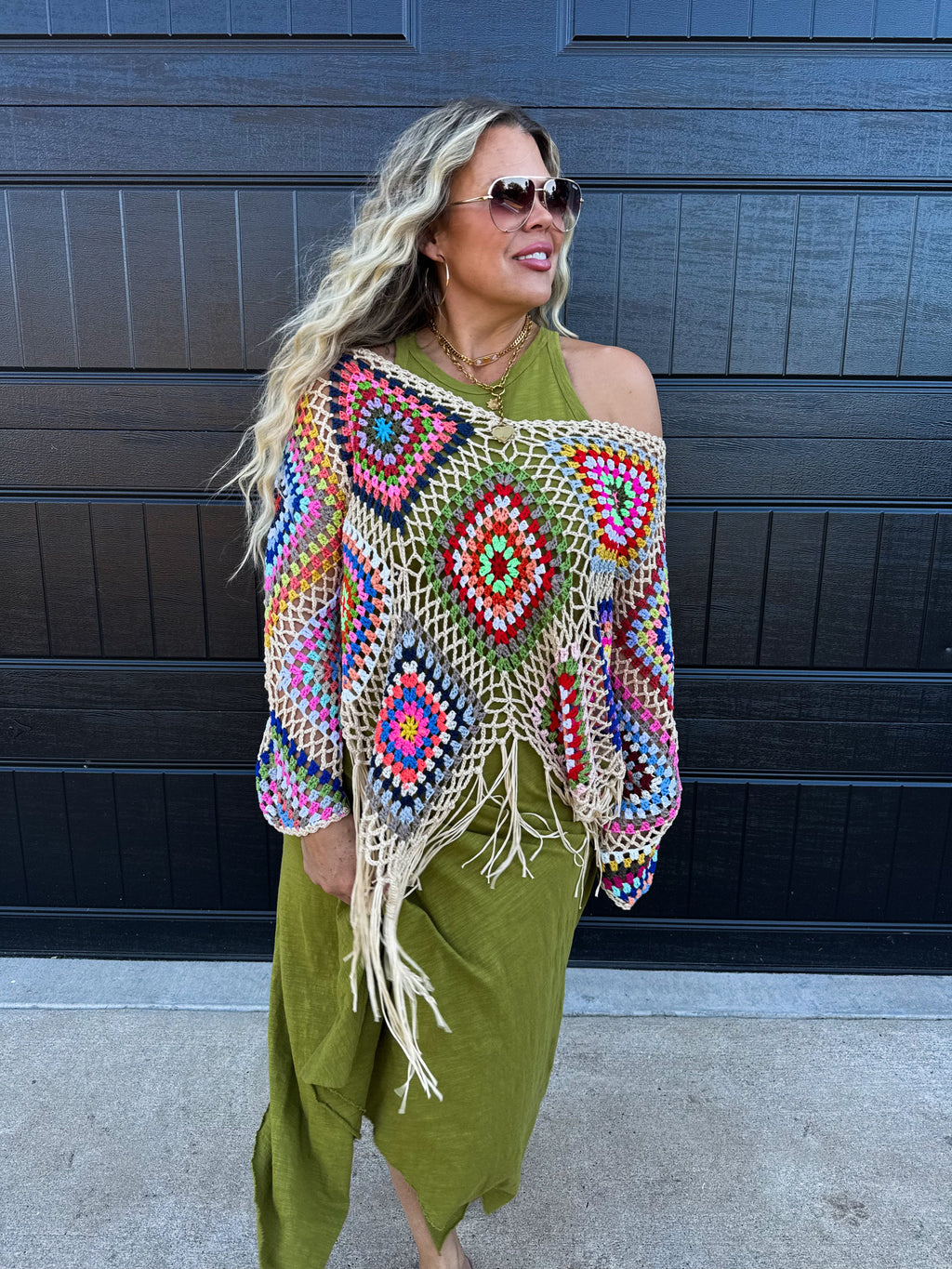 Boho Crochet Knit Top by Blakeley / Choice of Color - BFF Here