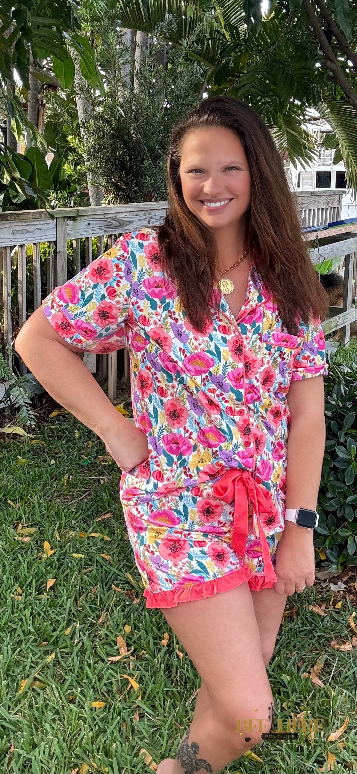 Fields of Floral Ruffle Pajama Set by Jess Lea - BFF Here