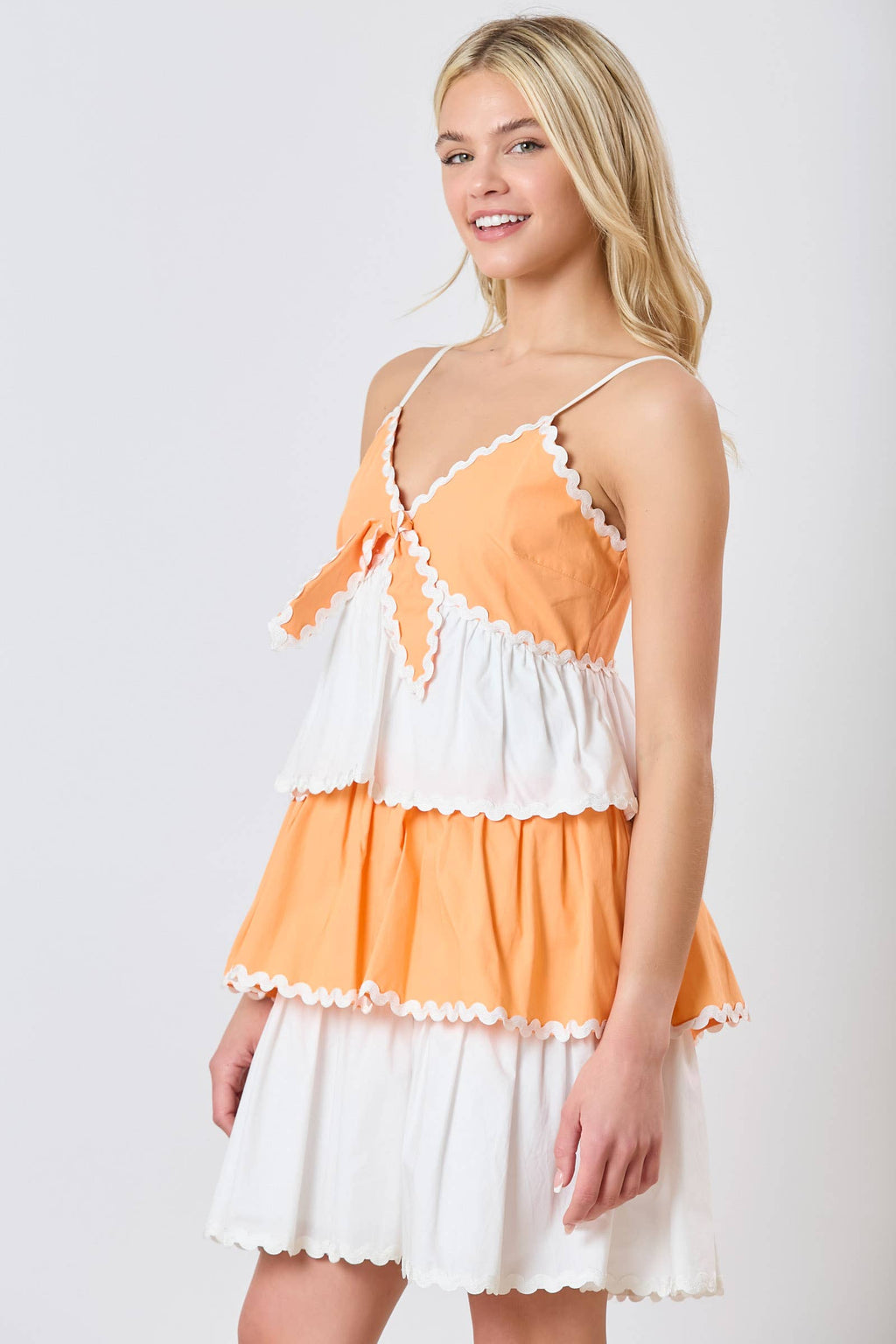 Sunshine Layers: Vibrant and Playful Tiered Dresses / Choice of Color - BFF Here