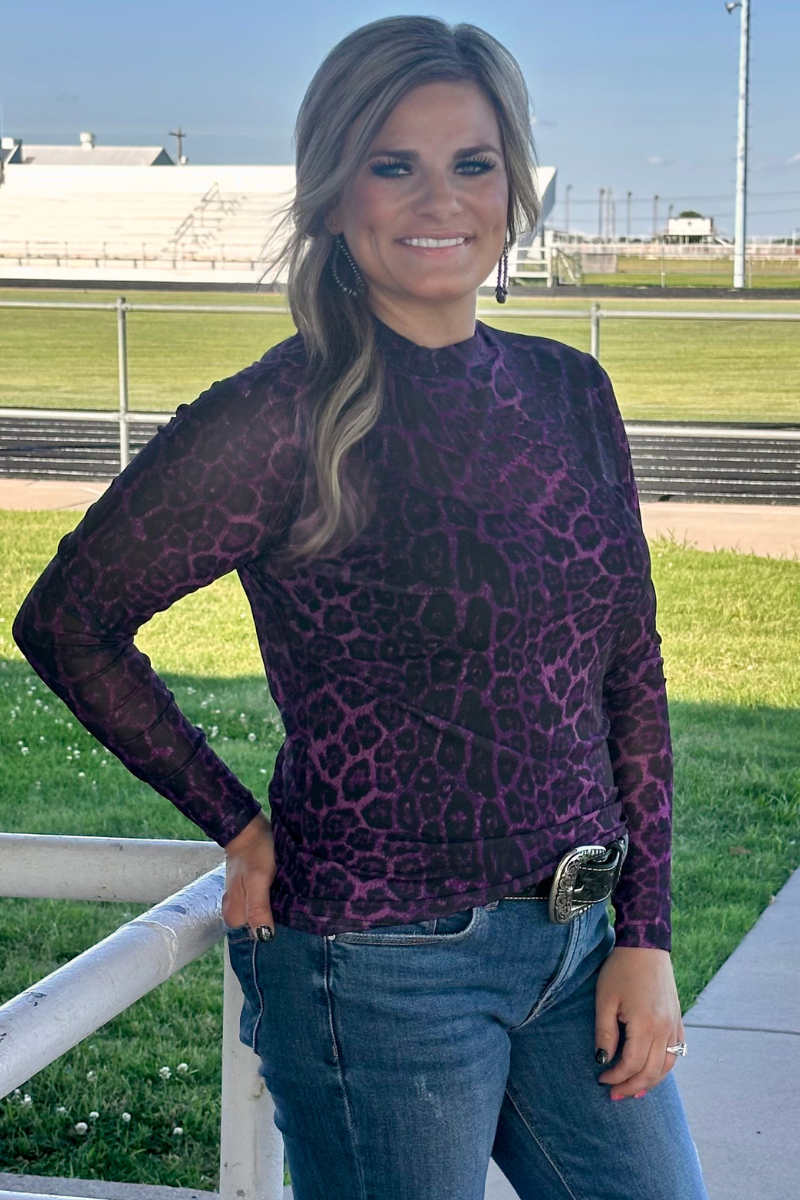 Sideline Spirit Purple Mesh Top by Sterling Kreek - BFF Here