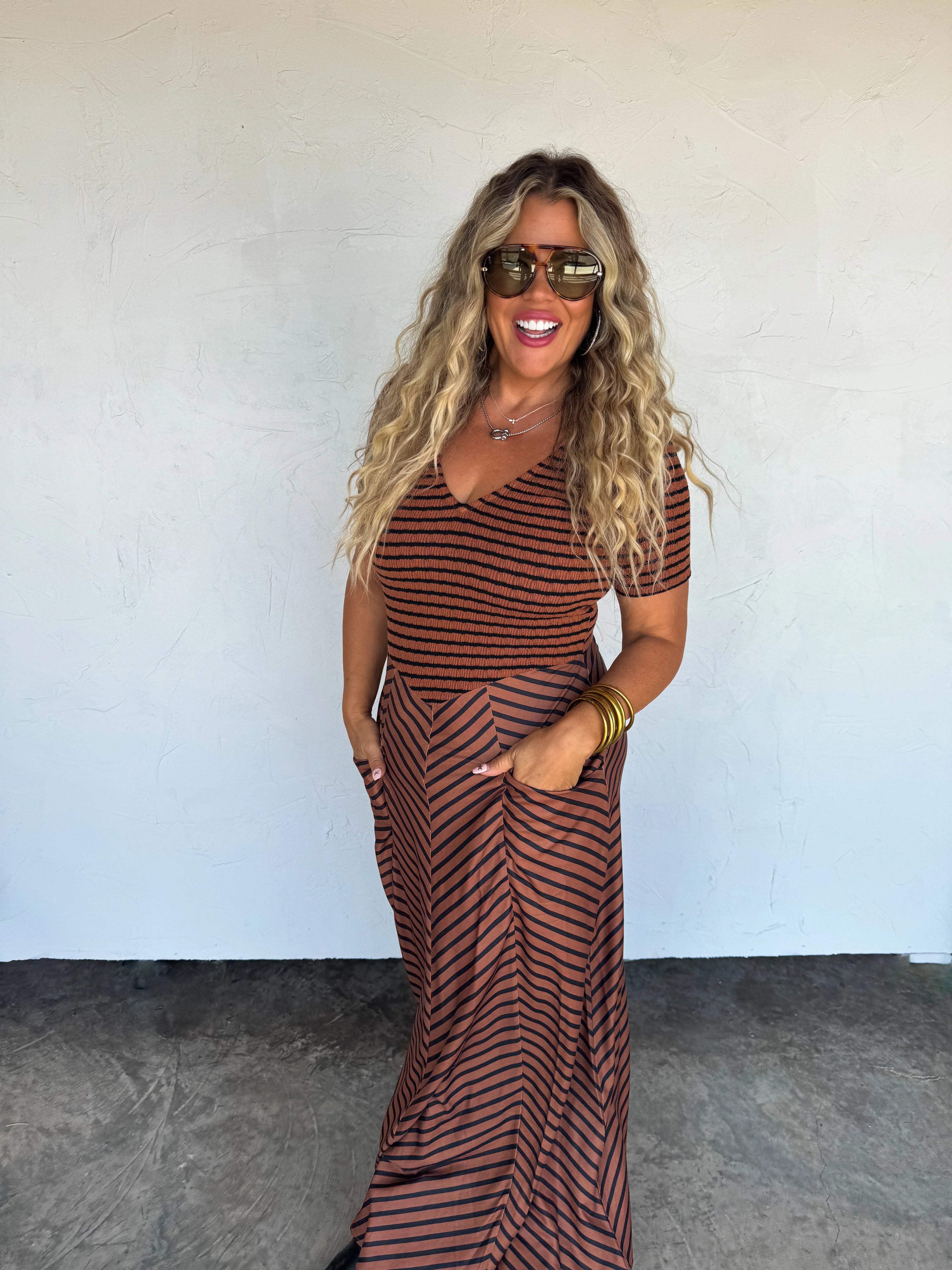 PREORDER: Calista Stripe Dress by Blakeley (ETA: Mid November) - BFF Here