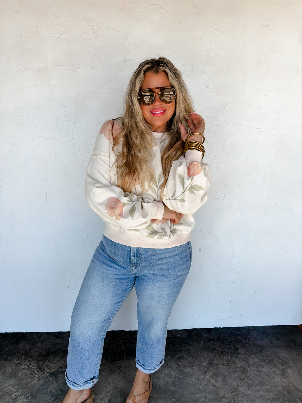 PREORDER- SPRING FLORAL PULLOVER - BFF Here