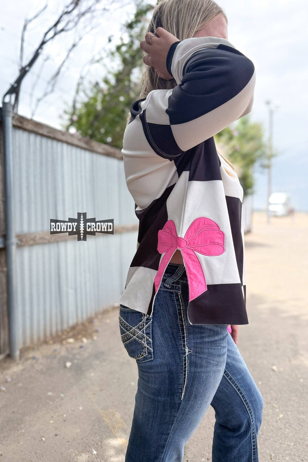 Bombshell Bow Sweater by Rowdy Crowd Clothing - BFF Here