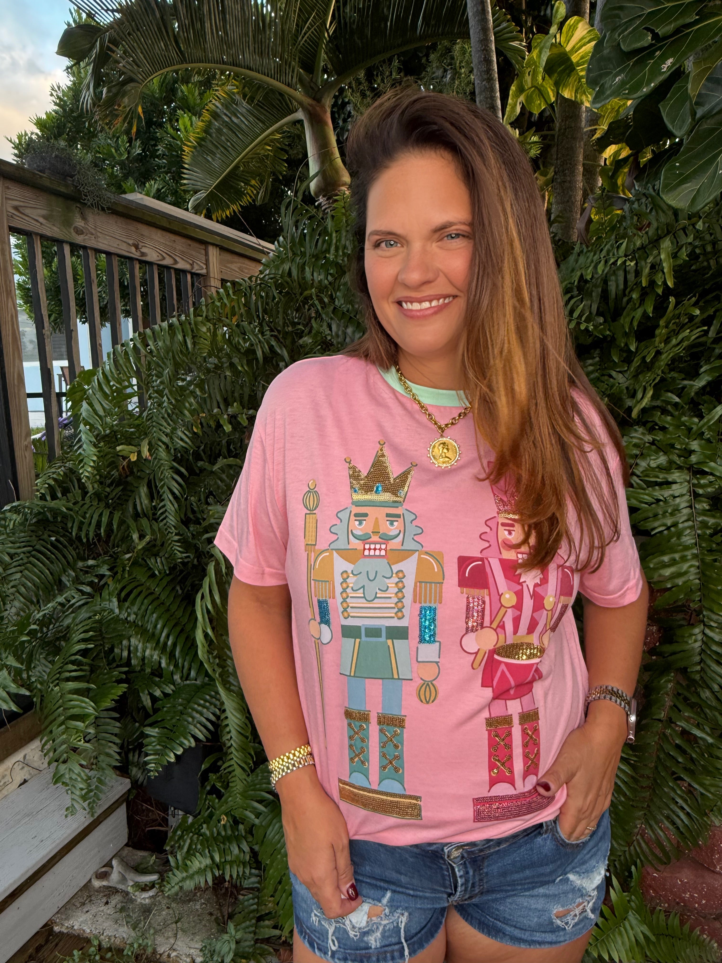 Nutcracker Vibes Sequin Embroidered Tee by Jess Lea - BFF Here