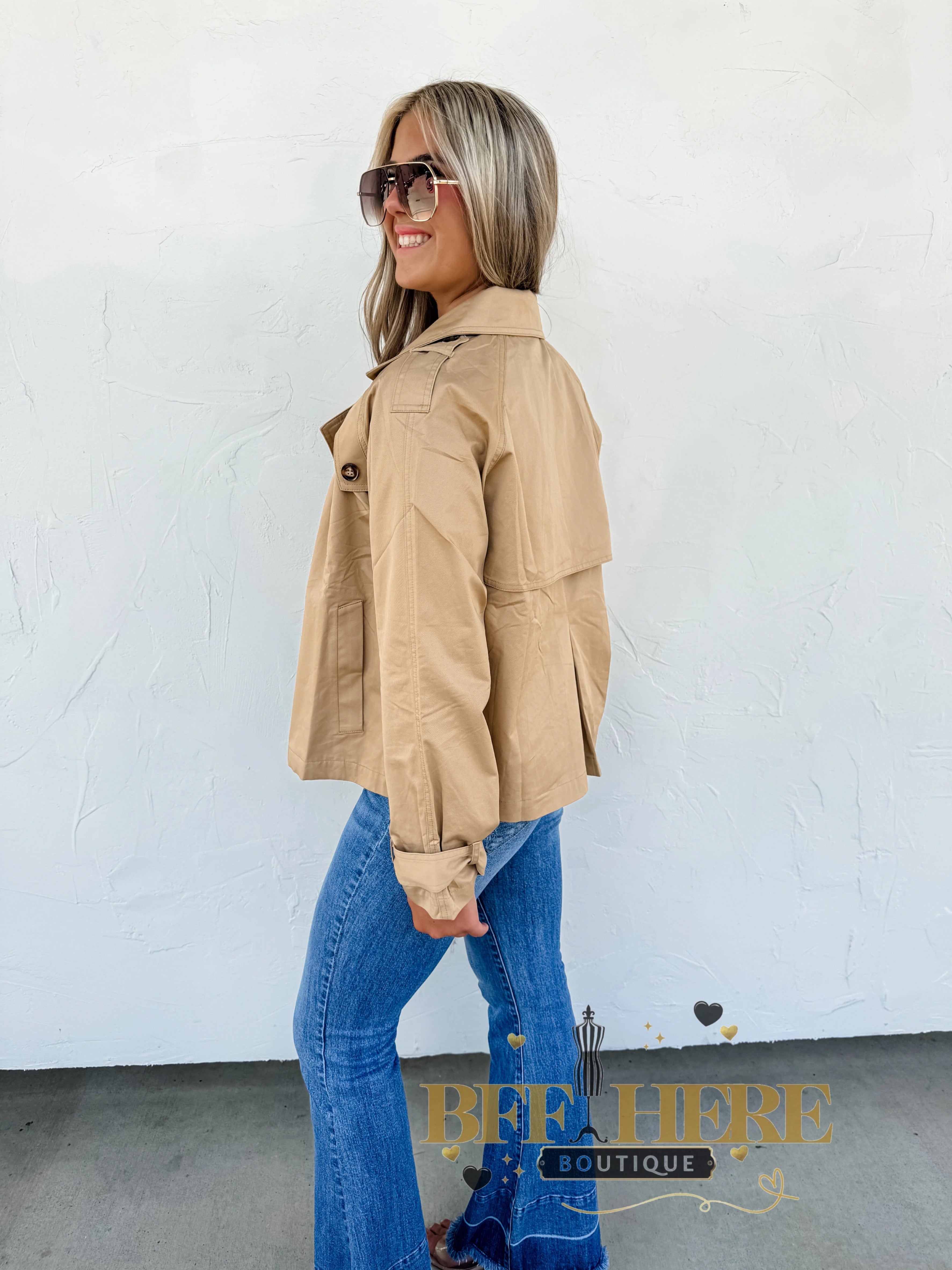 Rossi Crop Trench Coat by Blakeley - BFF Here