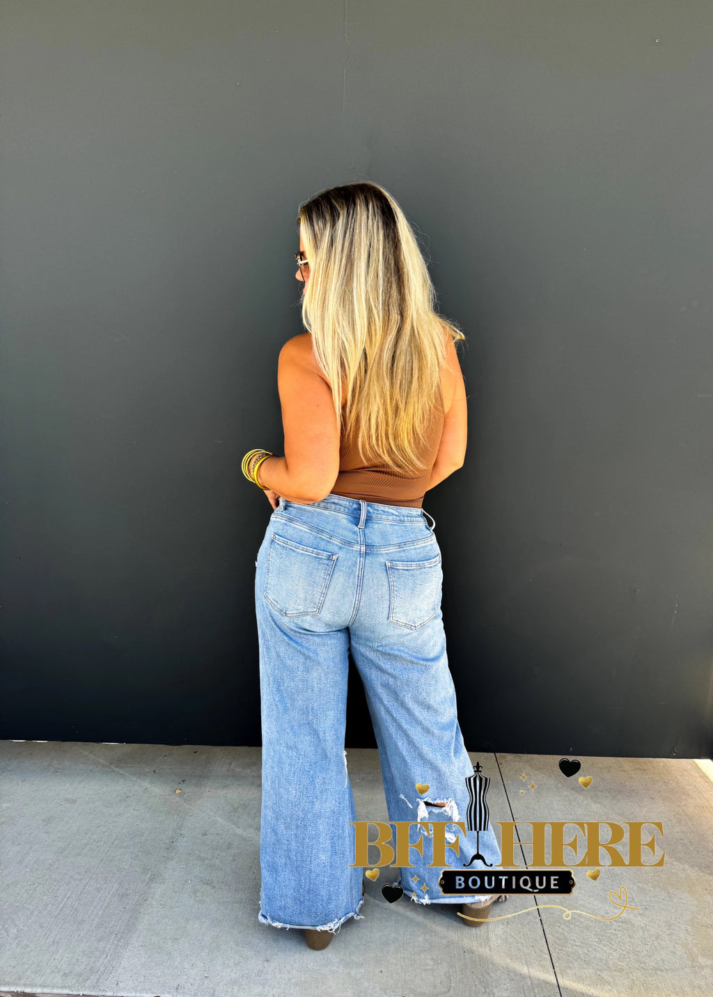 PREORDER: Drew Distressed Dad Jeans by Blakeley (Ships Beginning of October) - BFF Here