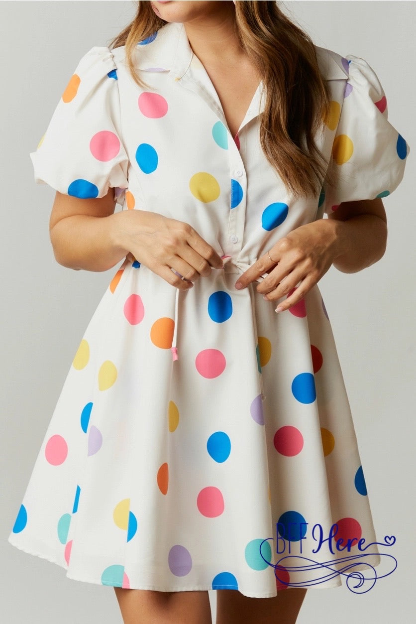 Polka Perfection: Stylish Mini Dress - BFF Here