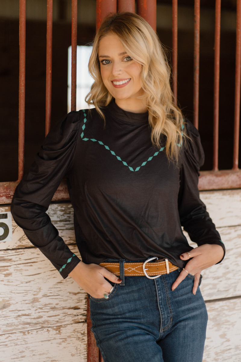 Midnight Buckstitch Top by Sterling Kreek - BFF Here