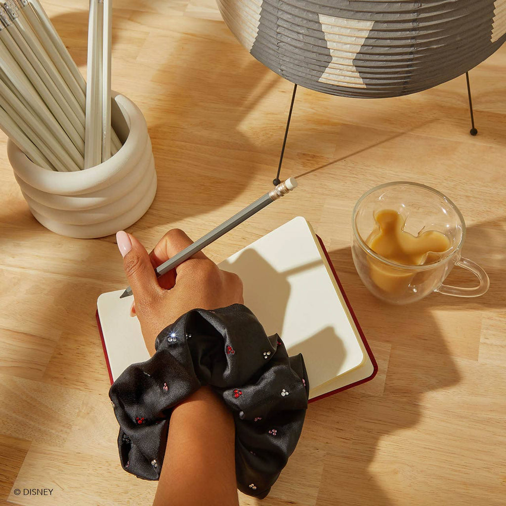 Kitsch & Mickey and Minnie Recycled Fabric Scrunchie / Black - BFF Here