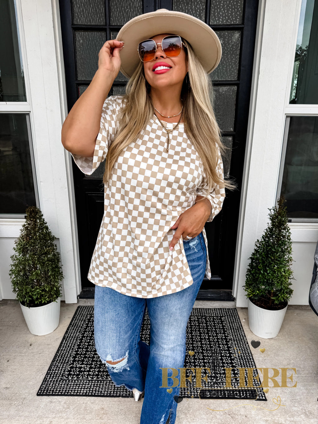 Check Me Out Side Slit Top by Blakeley - BFF Here