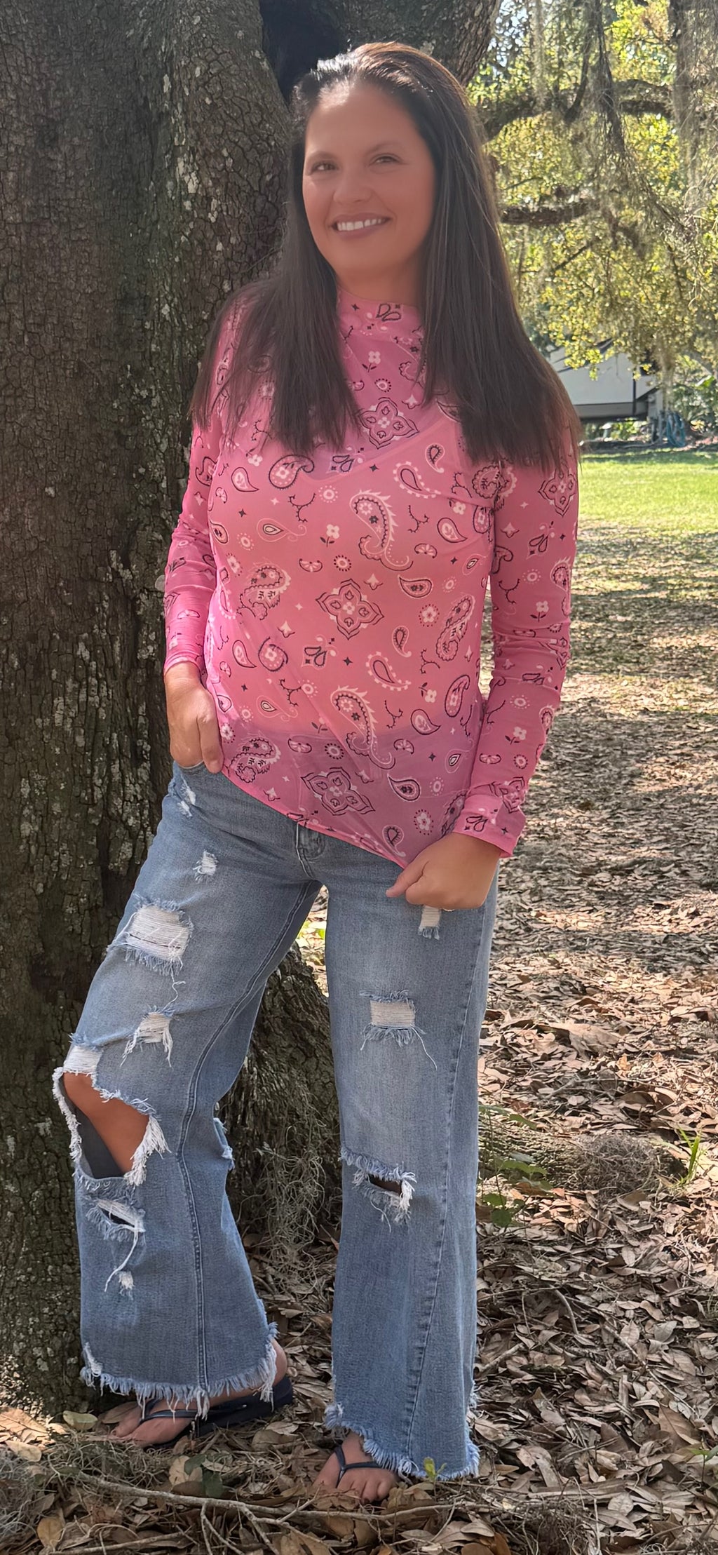 Bandana Babe Mesh Top / Pink by Sterling Kreek - BFF Here