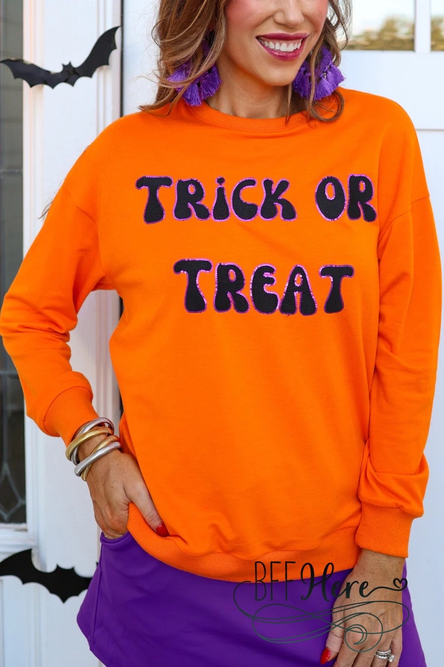 Trick or Treat Sweatshirt by Jess Lea - BFF Here