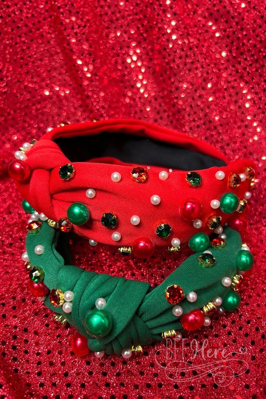 Pearl Christmas Headband / Choice of Color - BFF Here