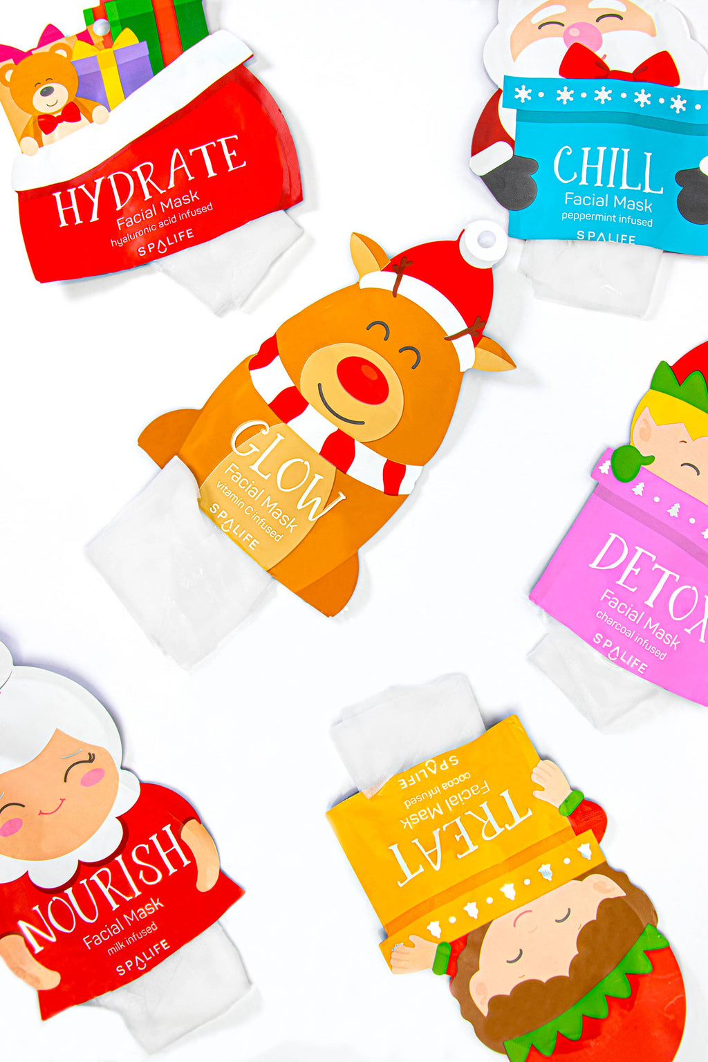 Santa's Squad 6 Piece Sheet Mask Gift Set - BFF Here