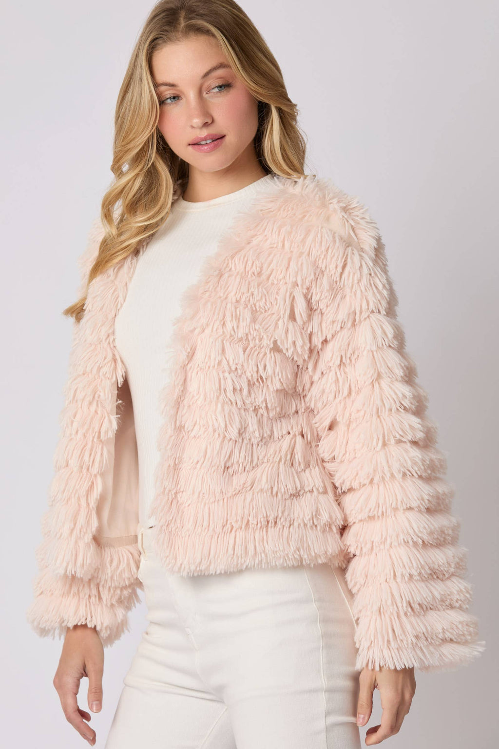 Blush Bliss Faux Fur Jacket - BFF Here