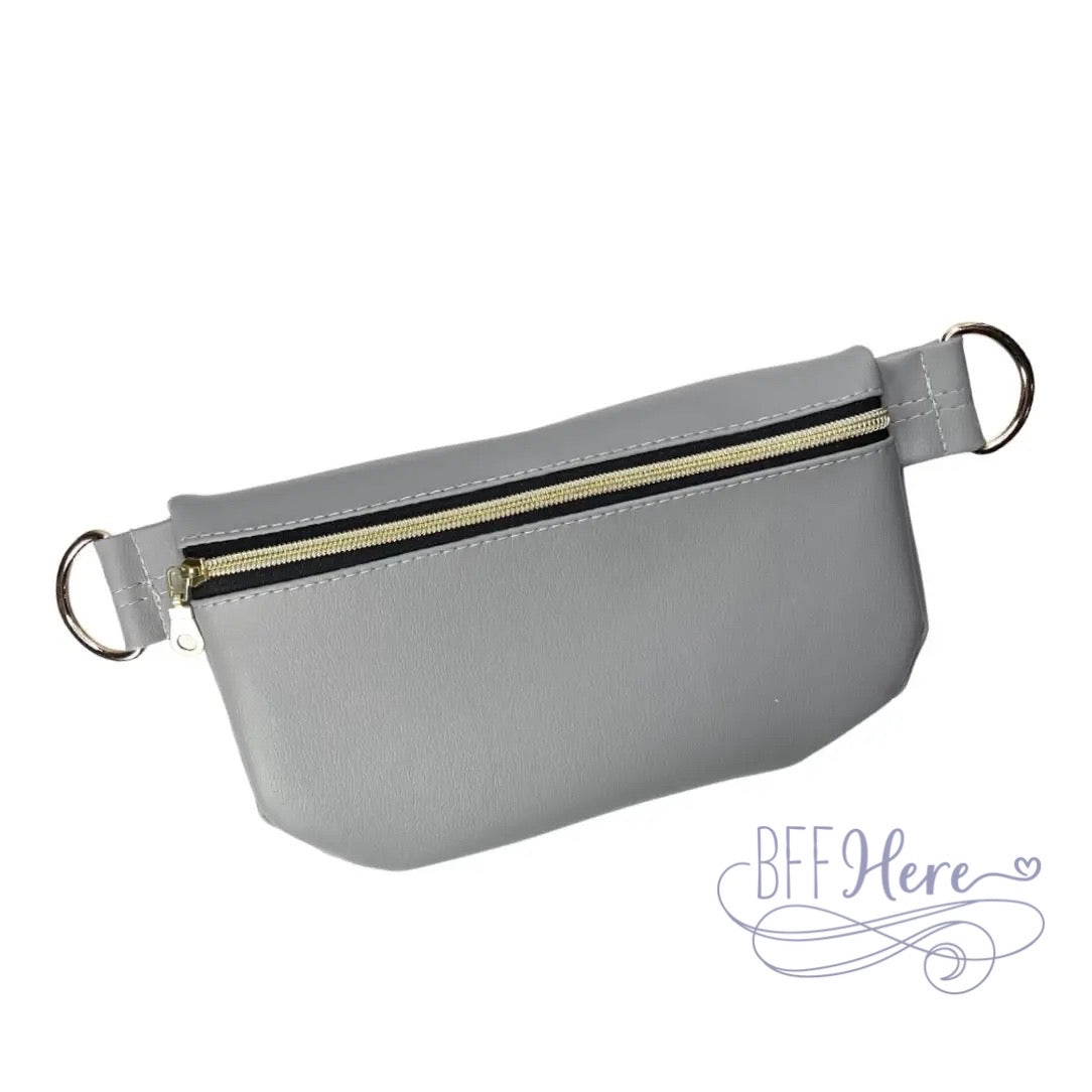 Sidekick Bag by Makeup Junkie Bags - Smooth Gray Vegan - BFF Here