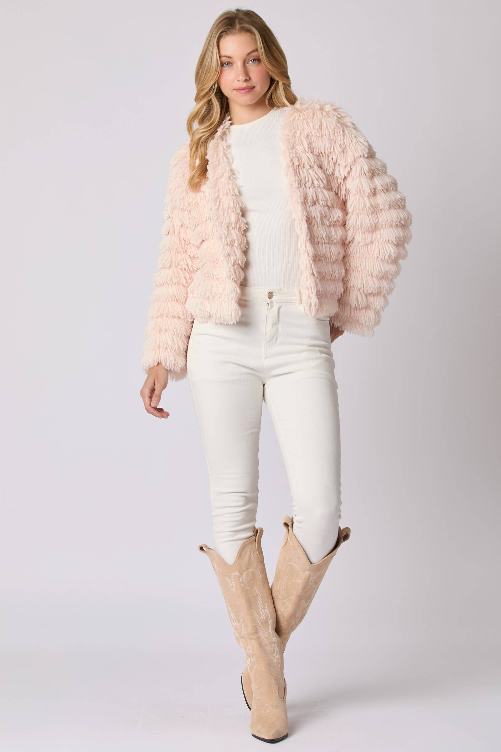 Blush Bliss Faux Fur Jacket - BFF Here