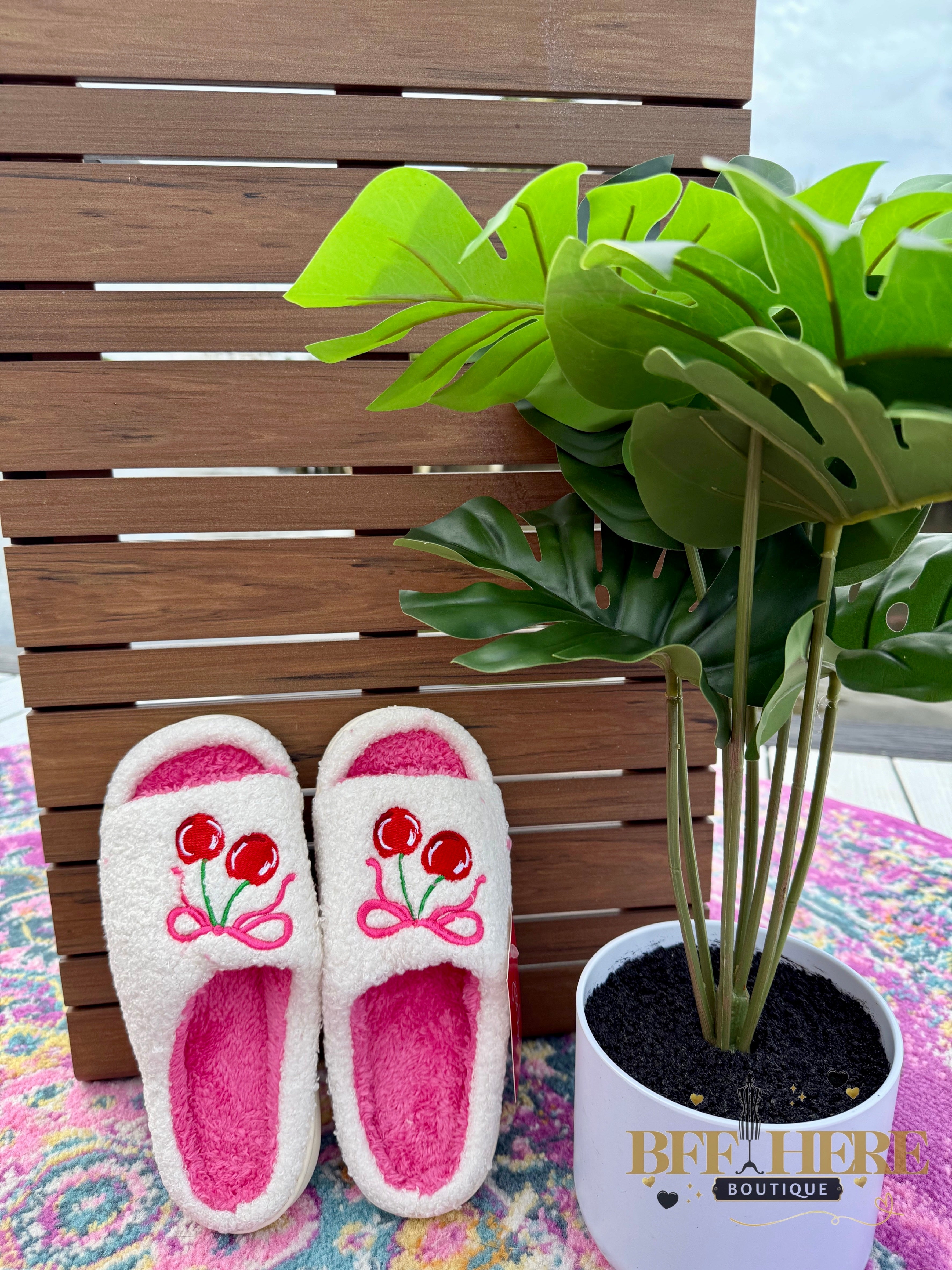 Cherry Bomb Slippers by Jess Lea - BFF Here