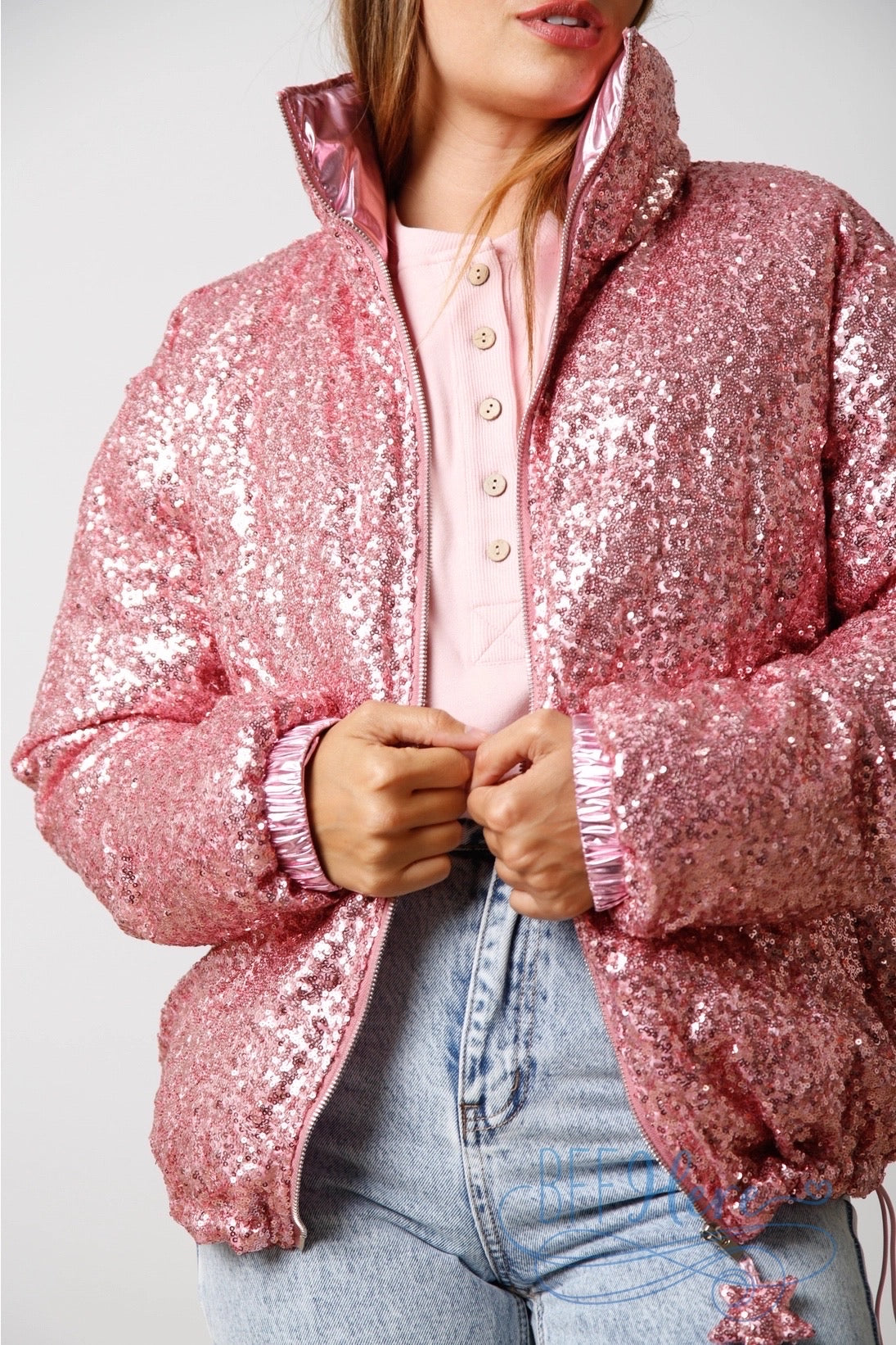 Sparkle Enchantment Sequin Puffer Jacket / Choice of Color - BFF Here