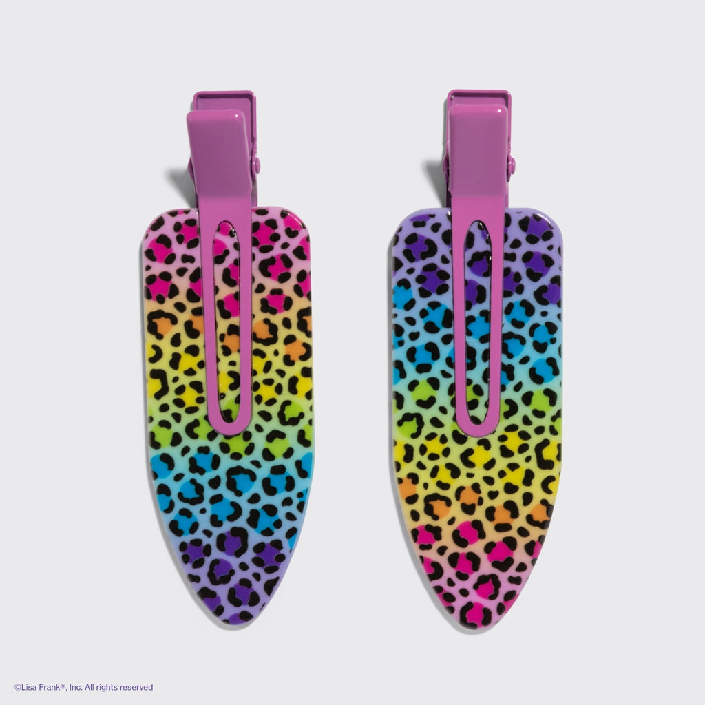 Lisa Frank X Kitsch Xl Creaseless Clips in Rainbow Leopard