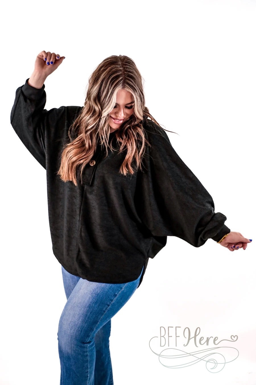 Harper Button Top / Choice of Color - BFF Here